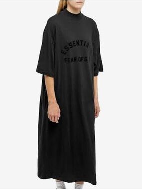 ESSENTIALS Fear Of God Black Oversized Tee Dress
